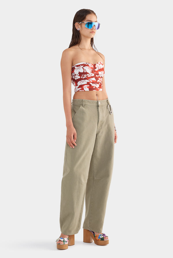 Pigment Dyed Canvas Pant - Smokey Olive