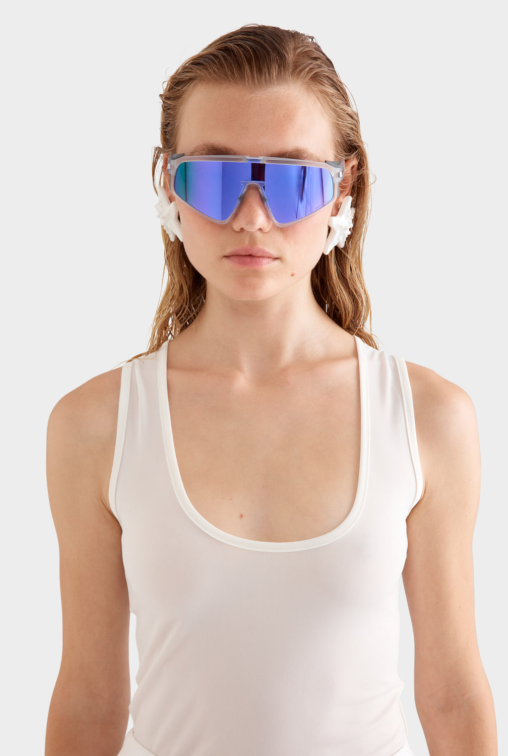 Sheer Scoop Neck Tank - Off White