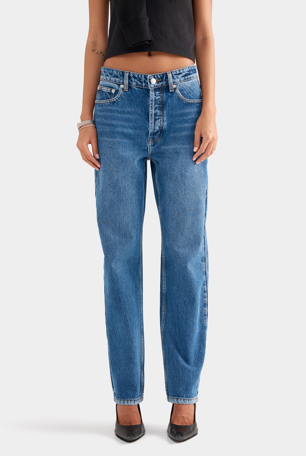 Straight Leg Jean - Mid Indigo