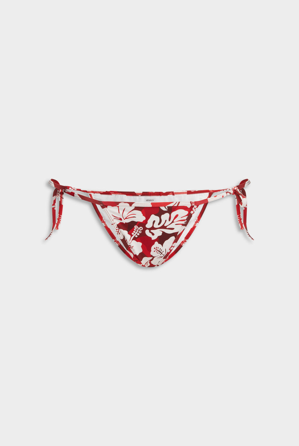 String Bikini Brief - Red Hibiscus Camo