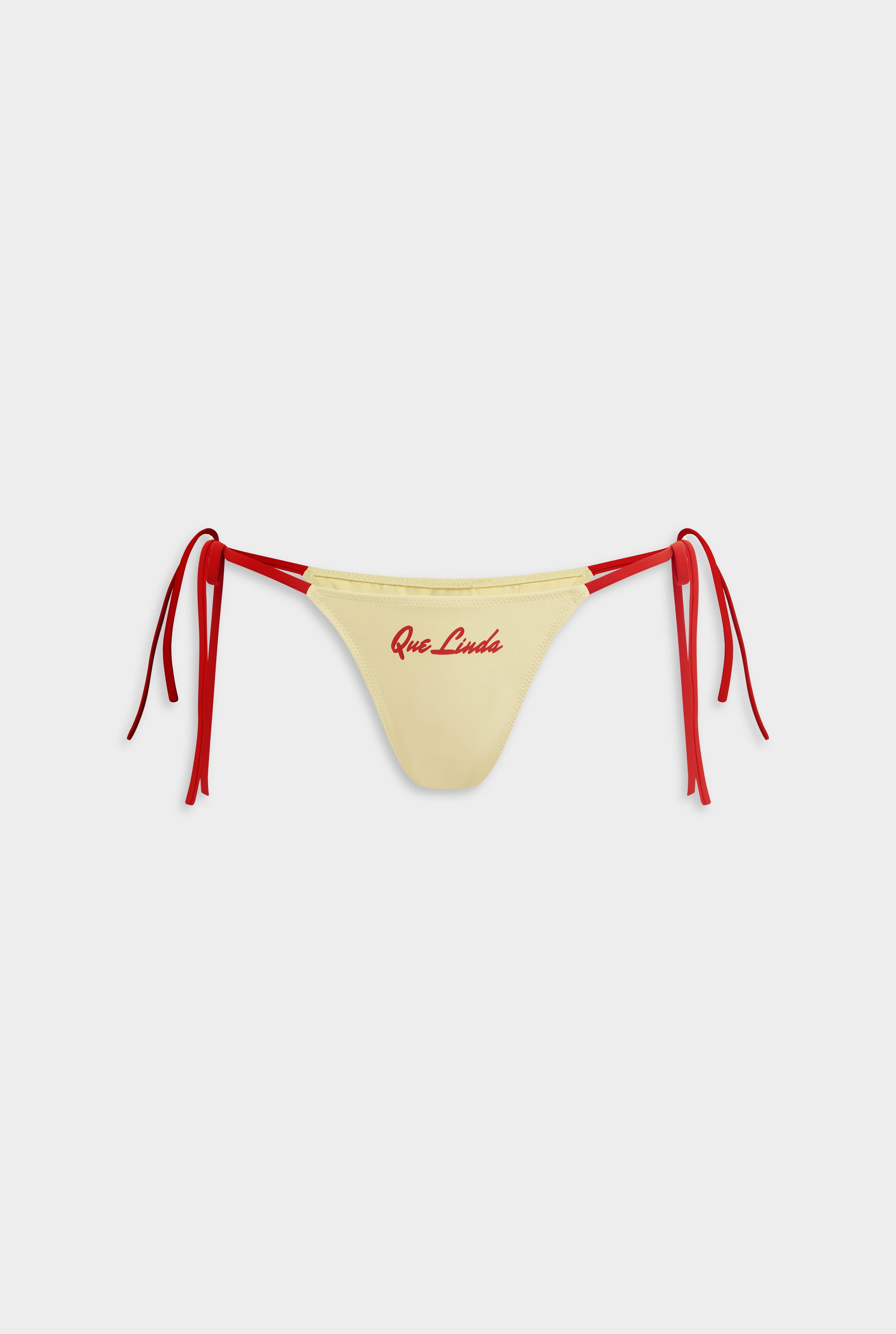 Tie Side Bikini Brief - Dusty Yellow/Red
