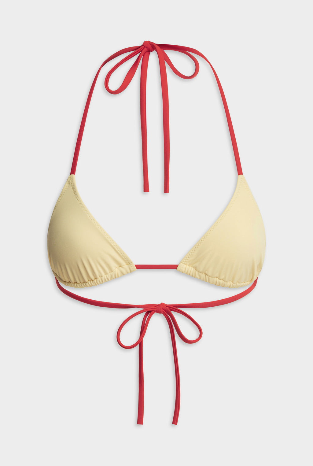 Triangle Bikini - Dusty Yellow/Red