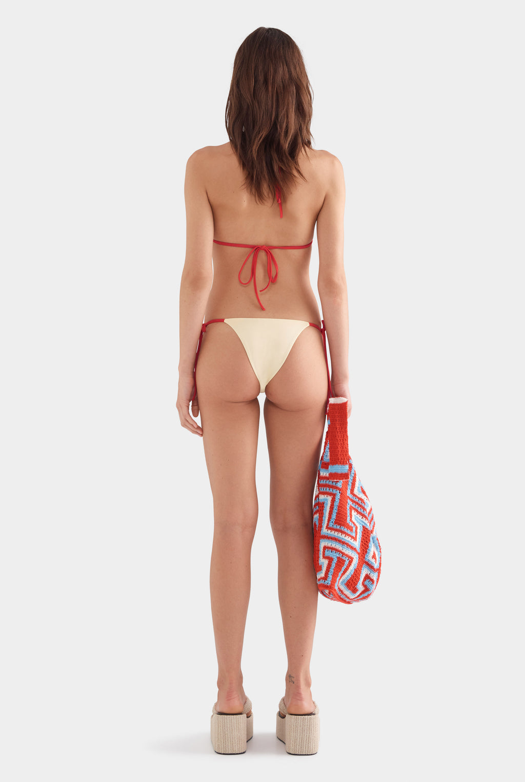 Triangle Bikini - Dusty Yellow/Red