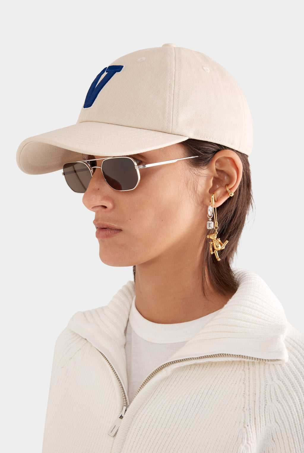 Venroy Varsity Cotton Logo Cap - Beige