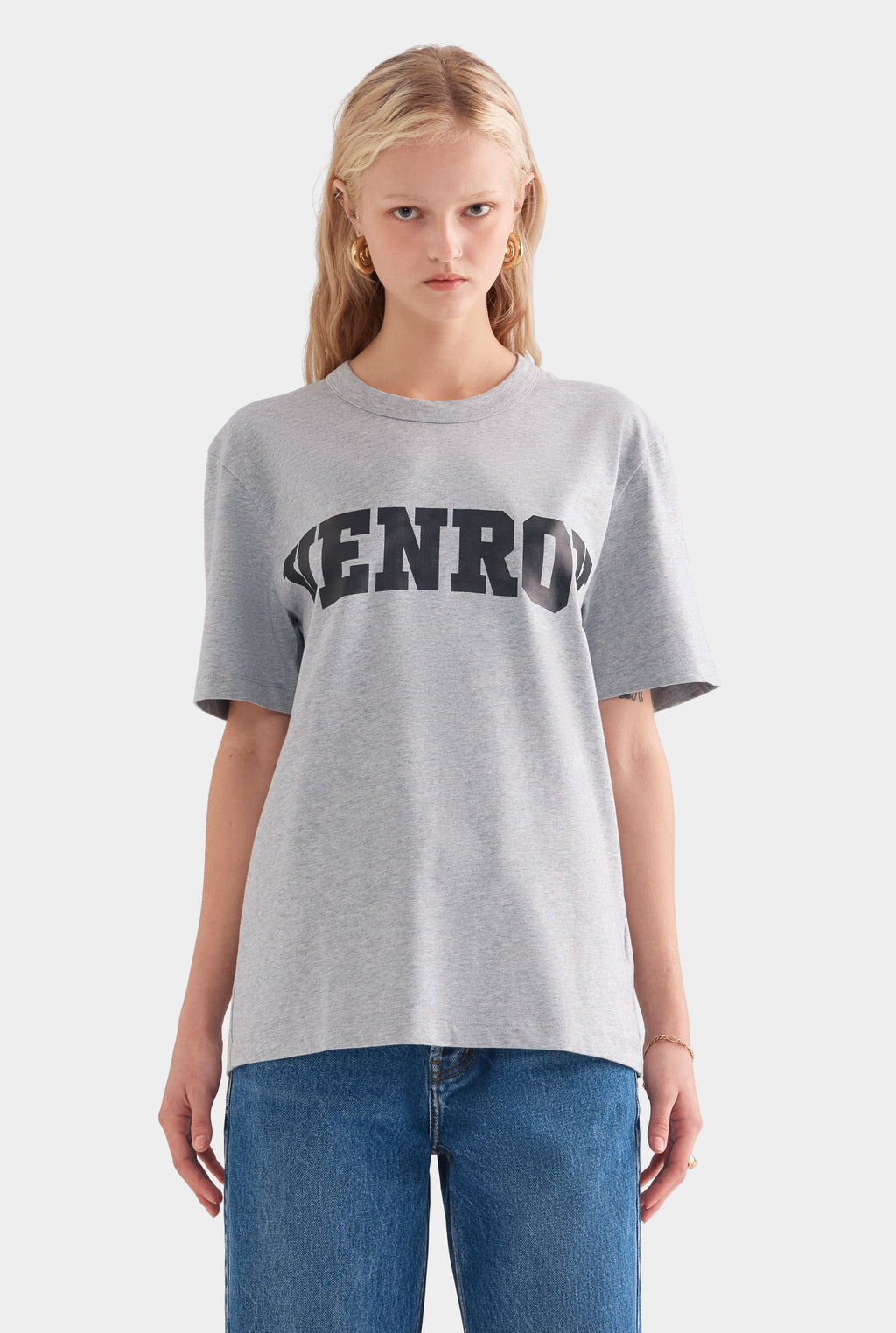 Venroy Varsity Logo T-Shirt - Grey