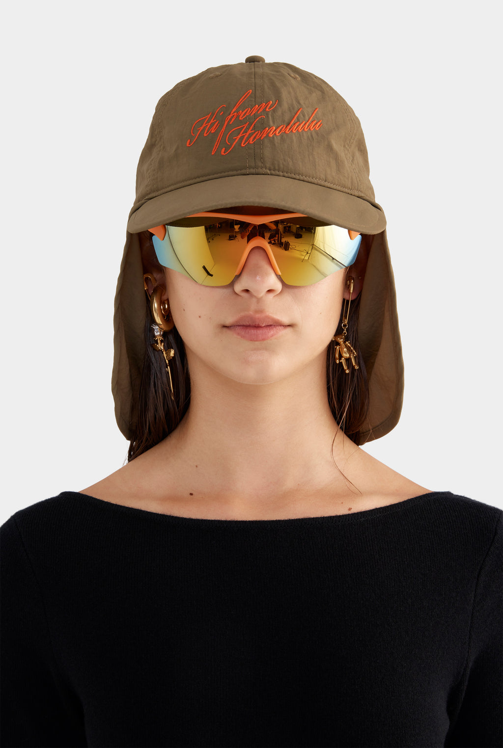 Wool Knit Boatneck Mini Dress - Black