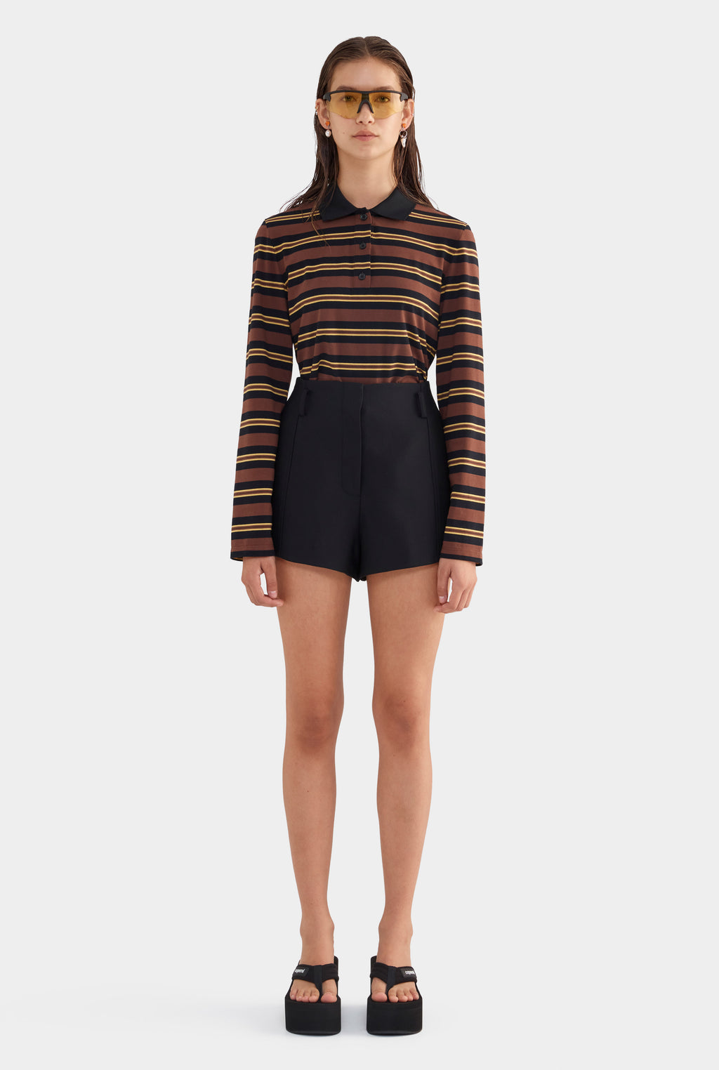 Wool Tailored Shorts - Black