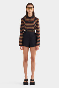 Wool Tailored Shorts - Black