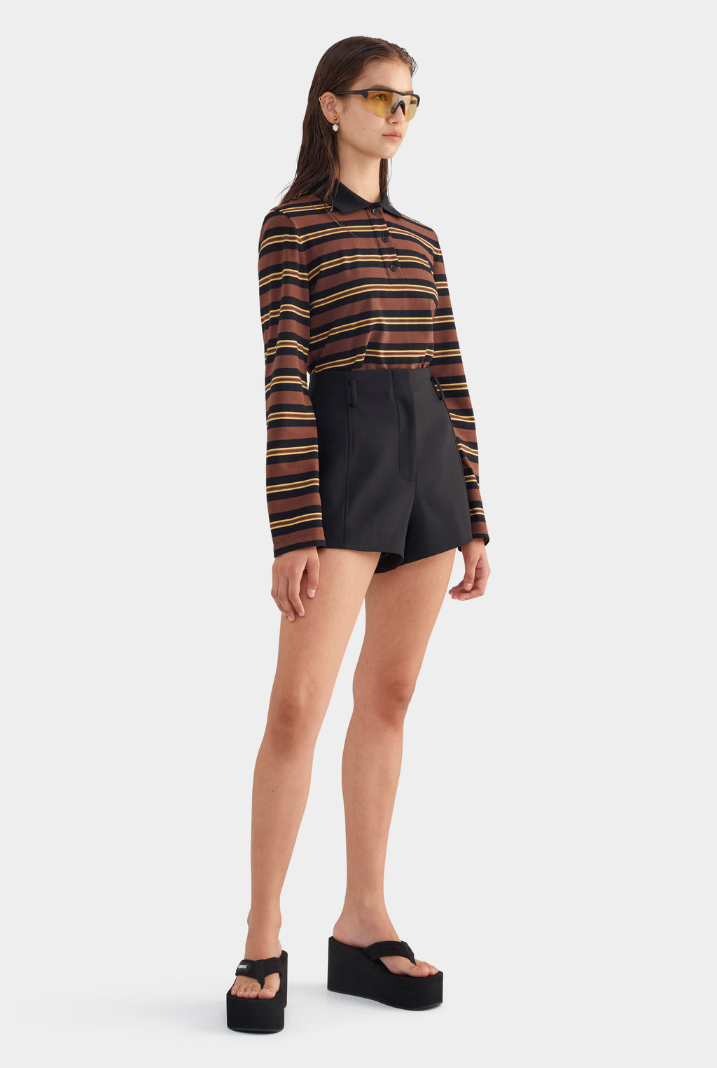 Wool Tailored Shorts - Black