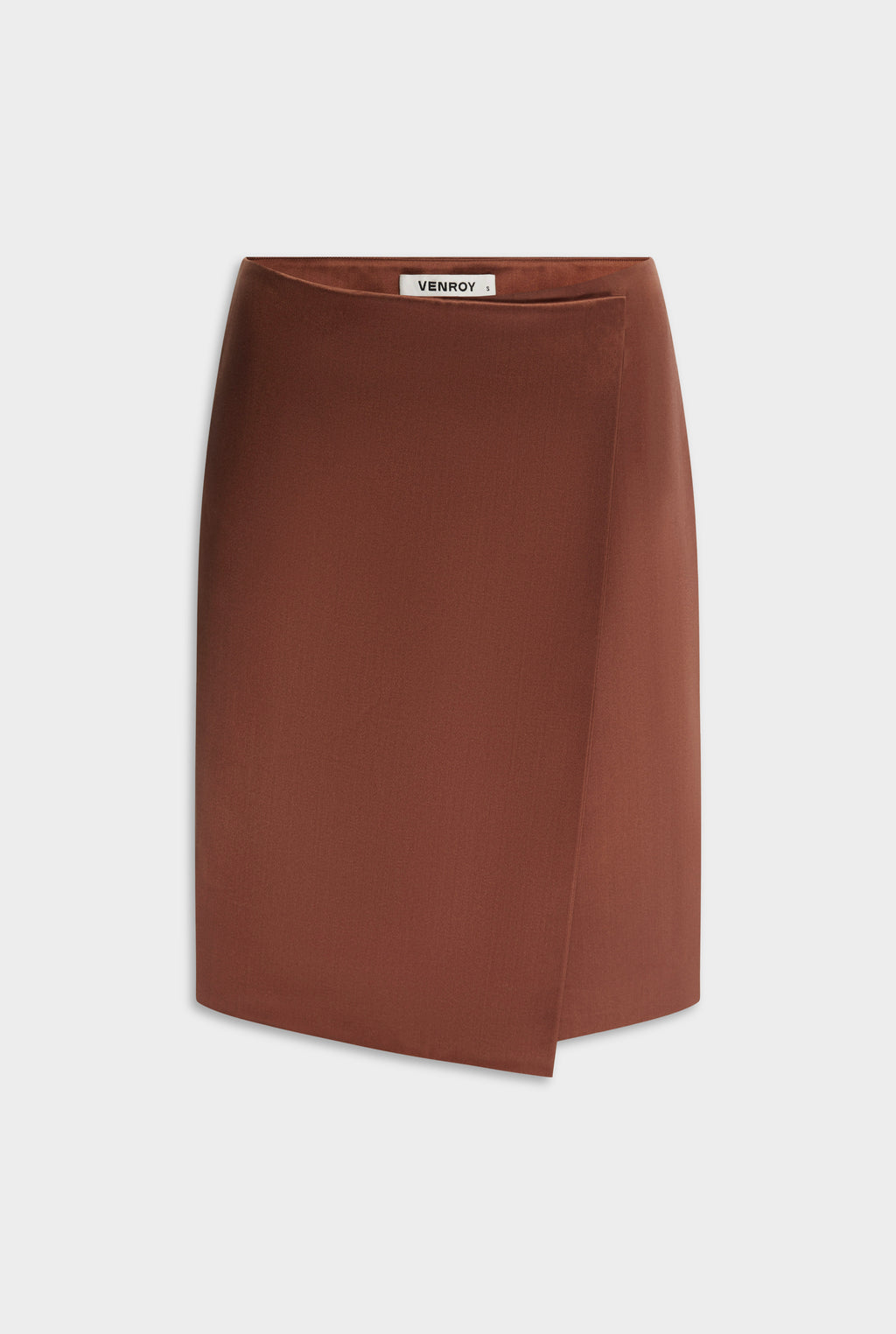 Wrap Silk Cotton Skirt - Chocolate