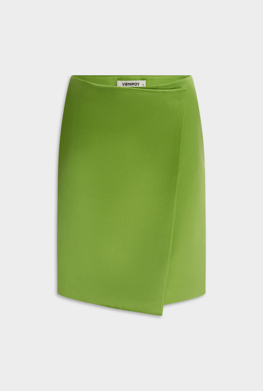 Wrap Silk Cotton Skirt - Leaf Green
