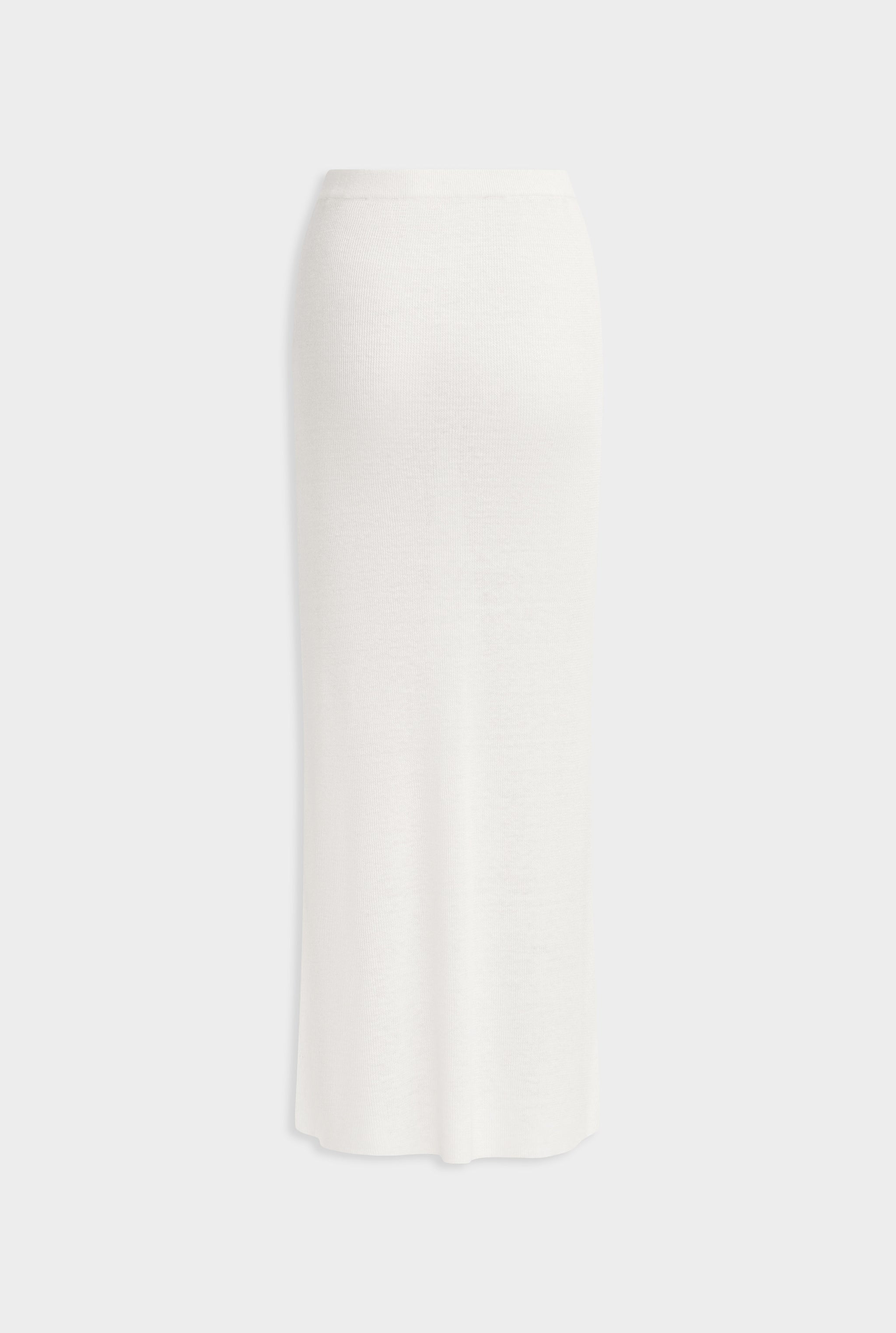 Rib Knitted Skirt - Off White Classic