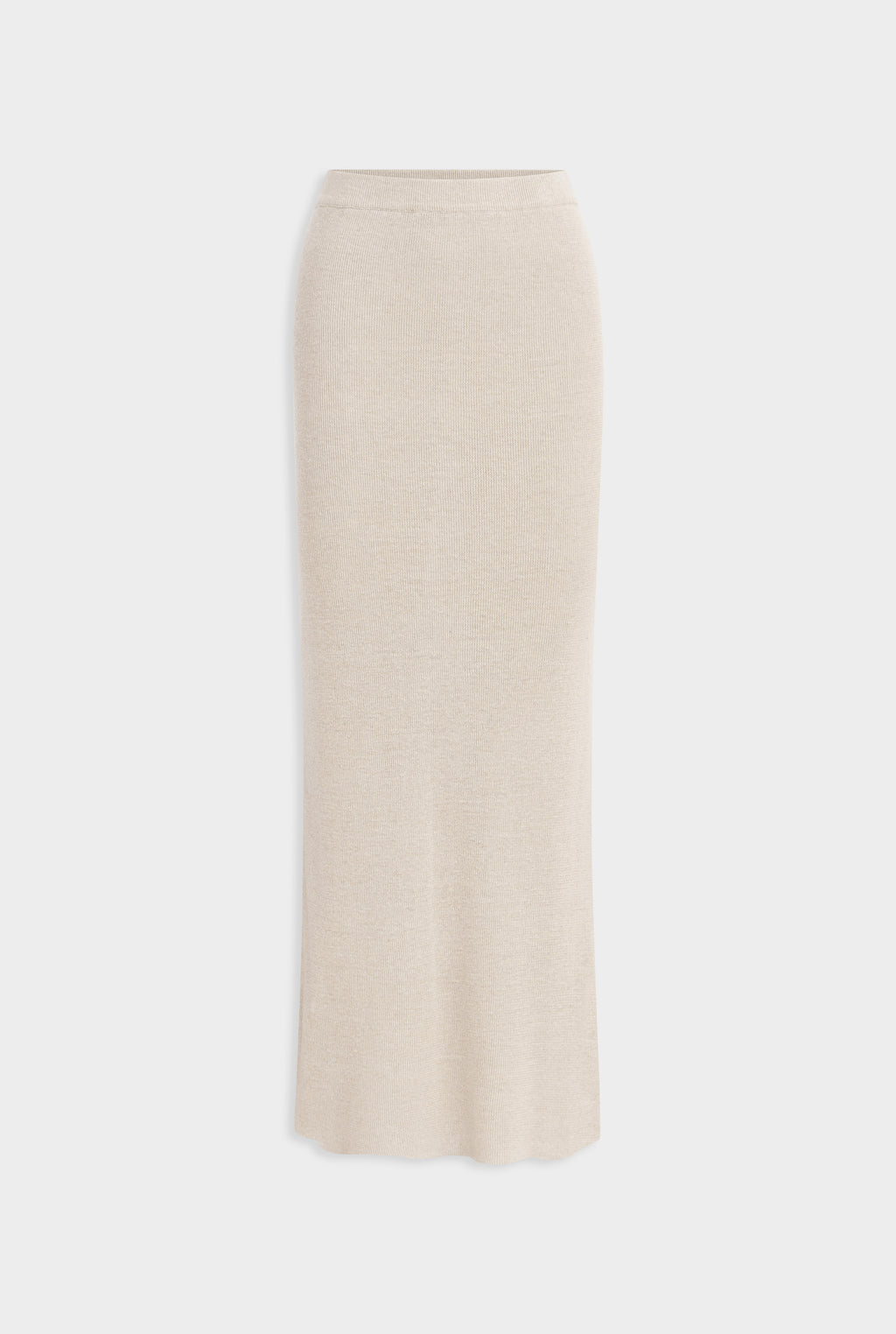 Rib Knitted Skirt - Taupe