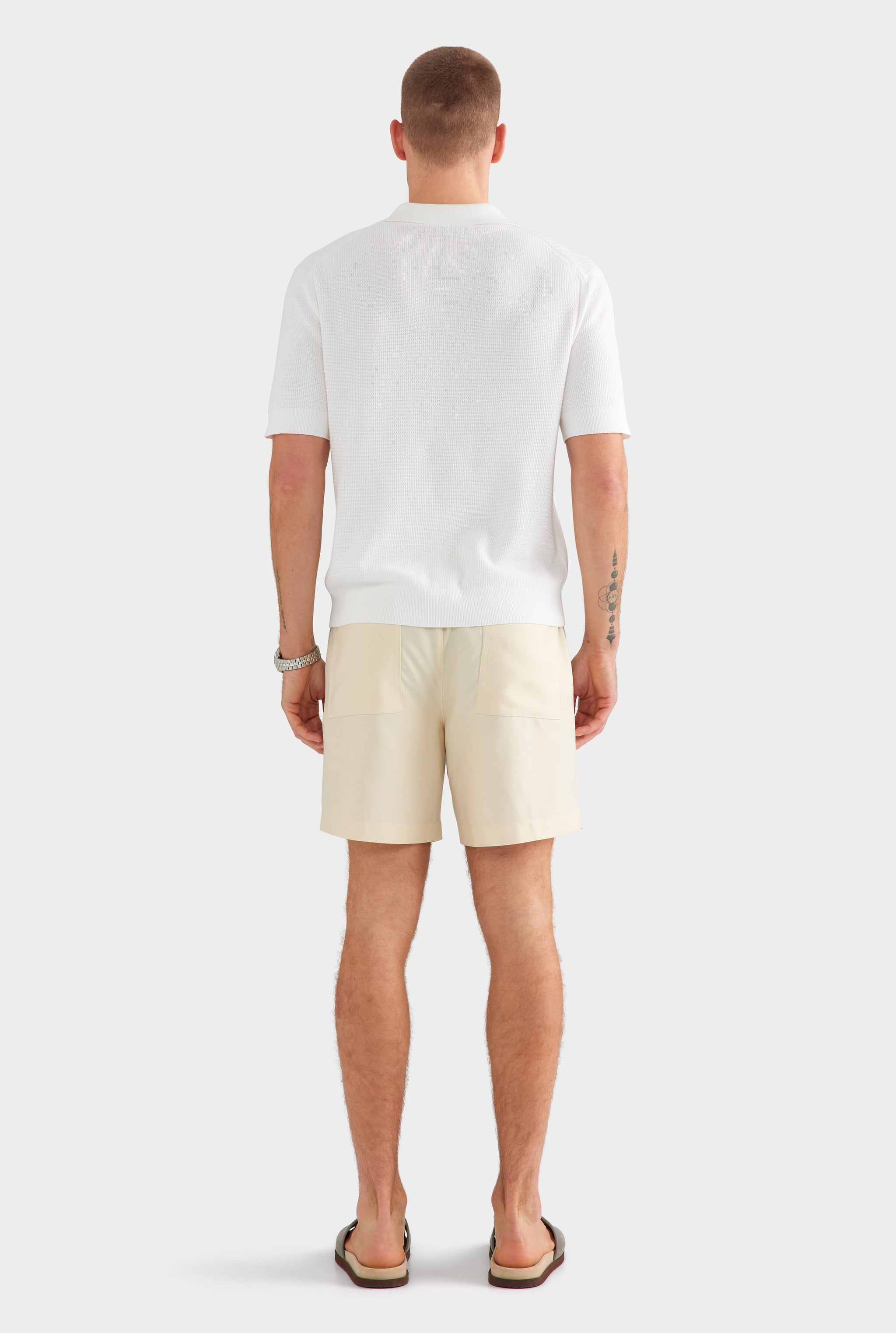 Lightweight Knit Polo - Off White