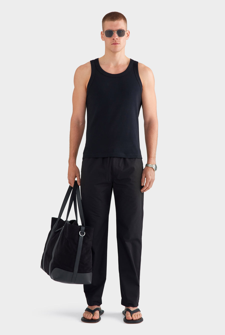 Jersey Rib Tank - Black