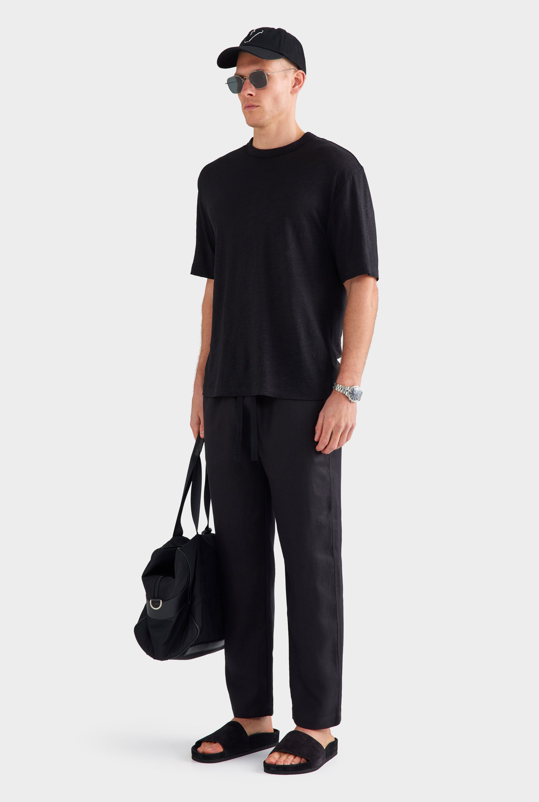 Linen Standard T Shirt - Black