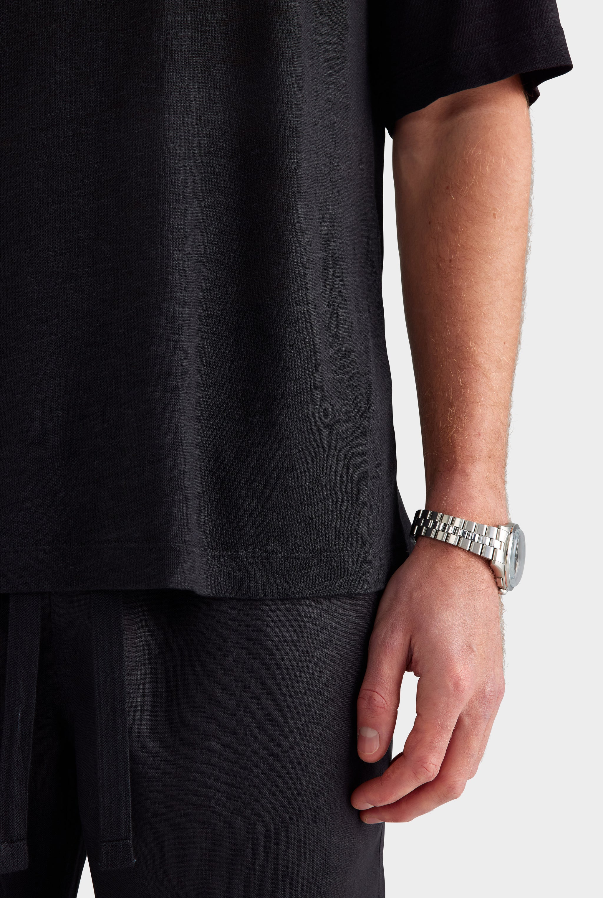 Linen Standard T Shirt - Black