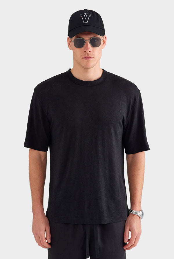 Linen Standard T Shirt - Black