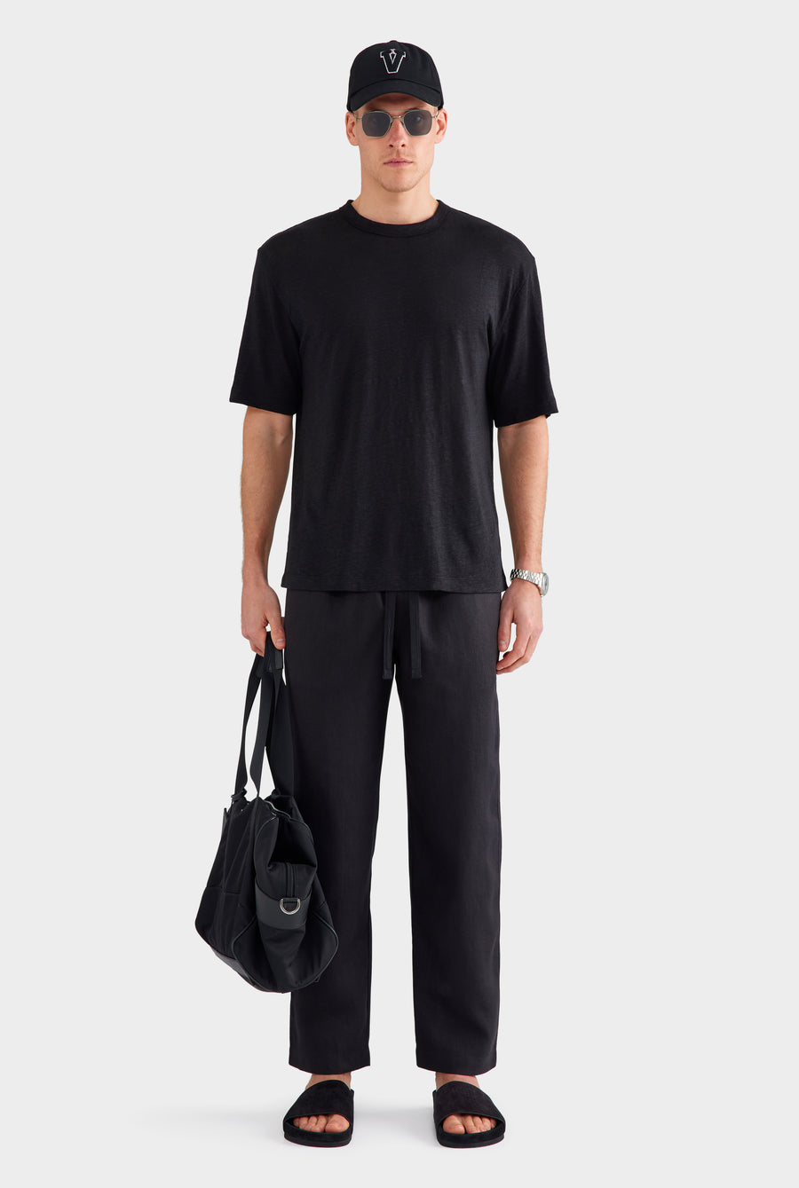 Linen Standard T Shirt - Black