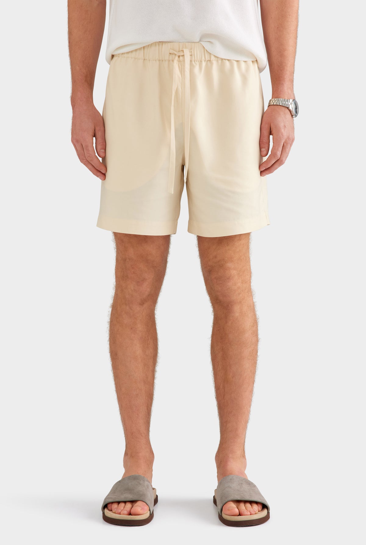 Relaxed Tencel Short - Cream