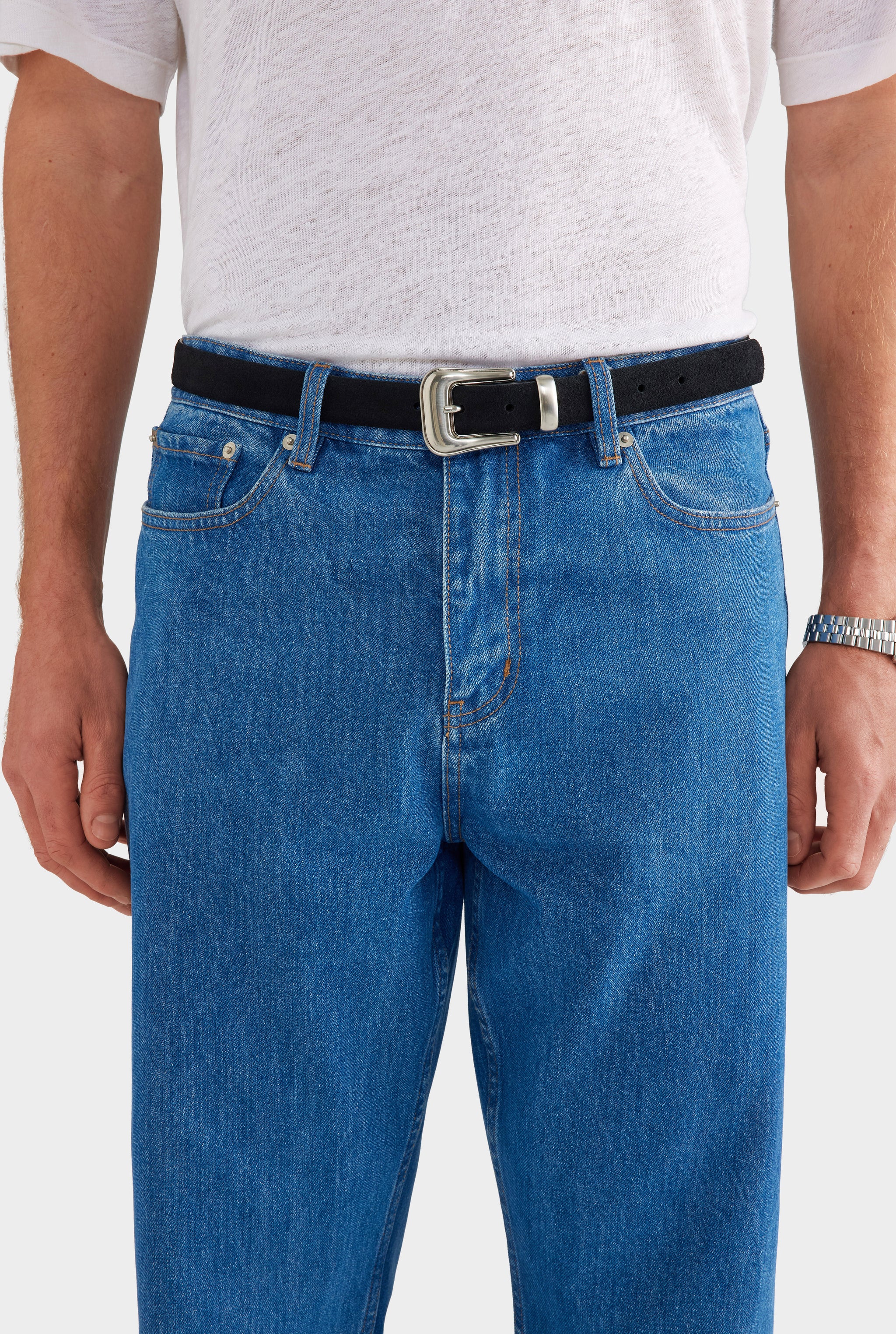 Ponente Suede Belt - Black Suede