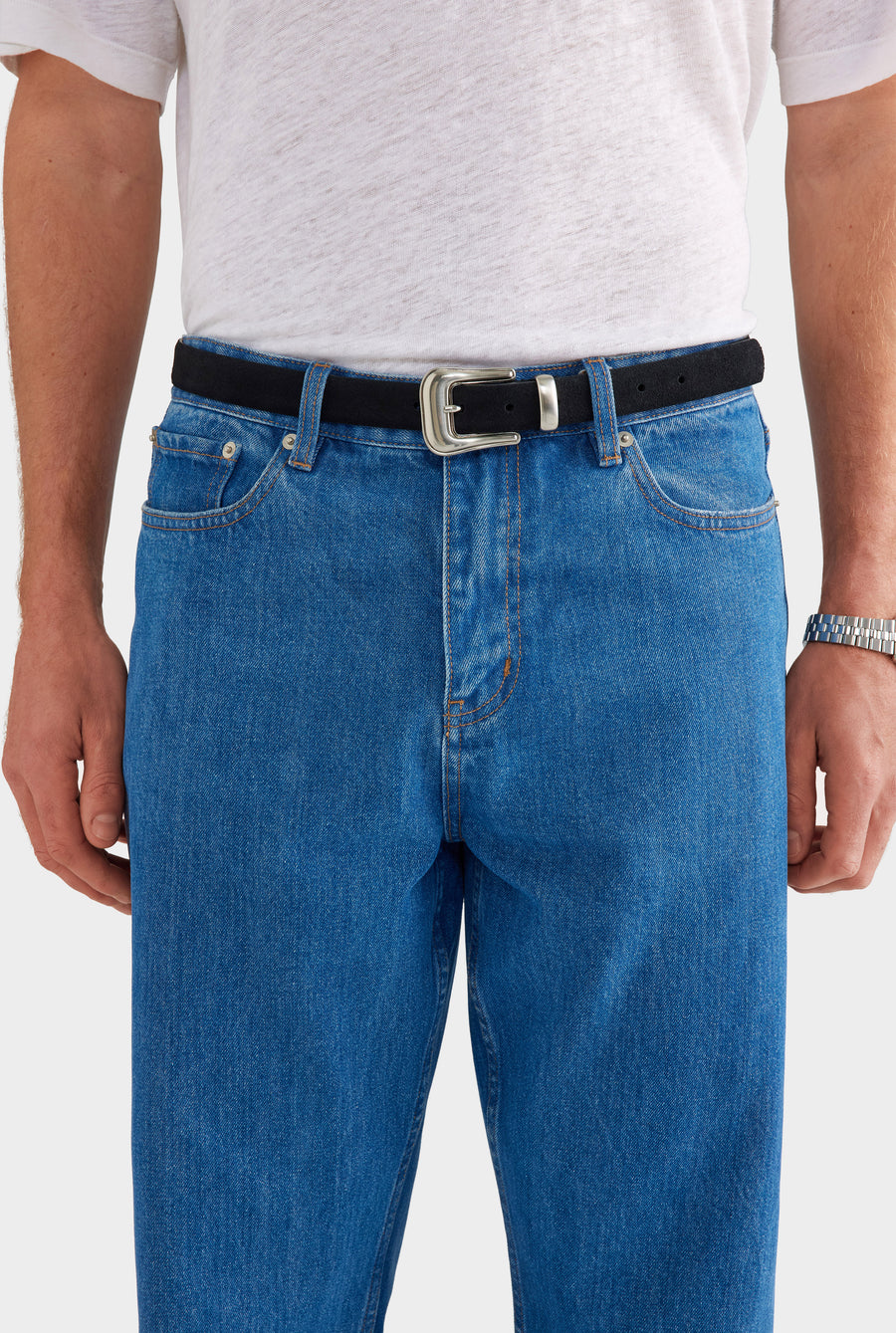 Ponente Suede Belt - Black Suede