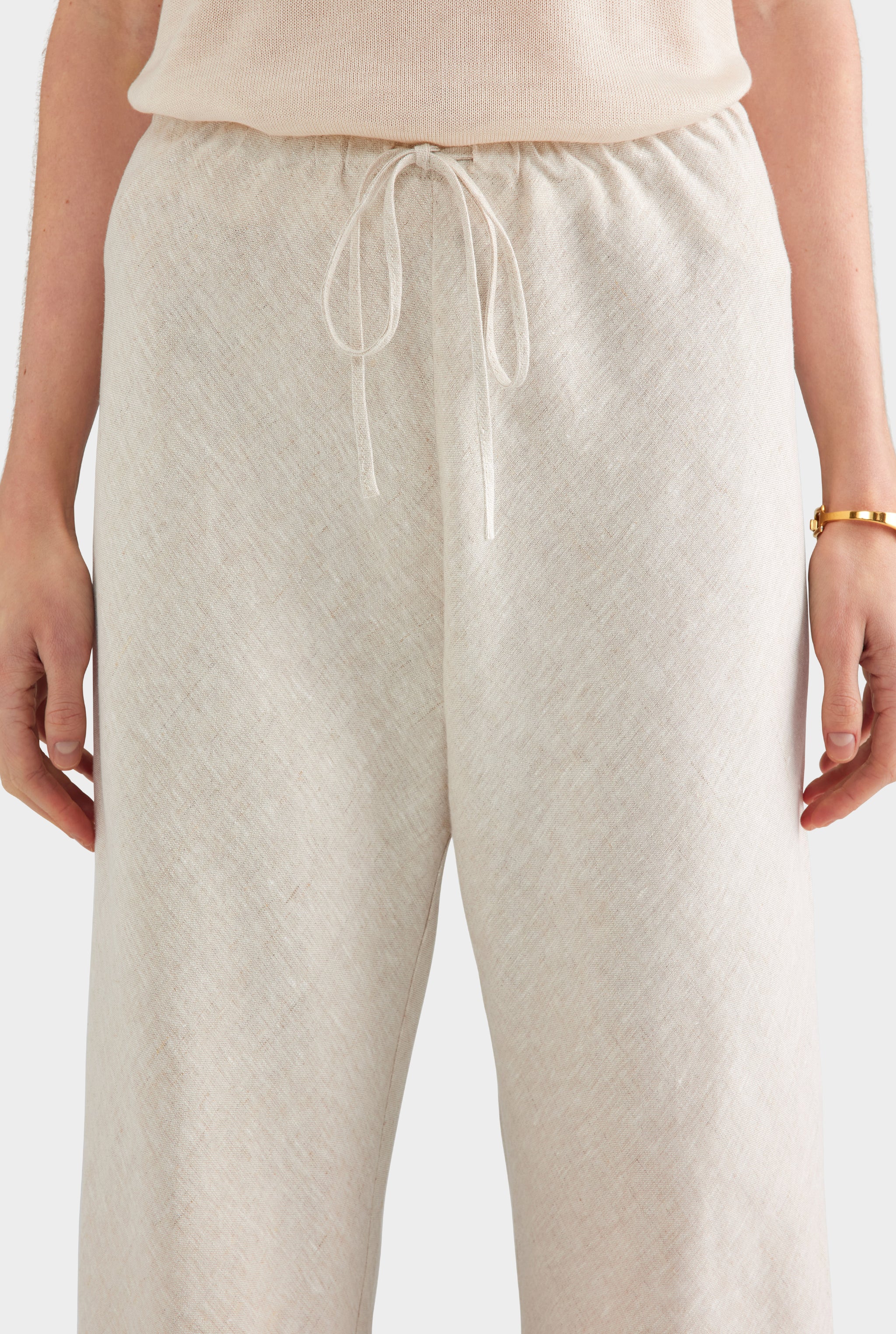 Linen Bias Pant - Sand