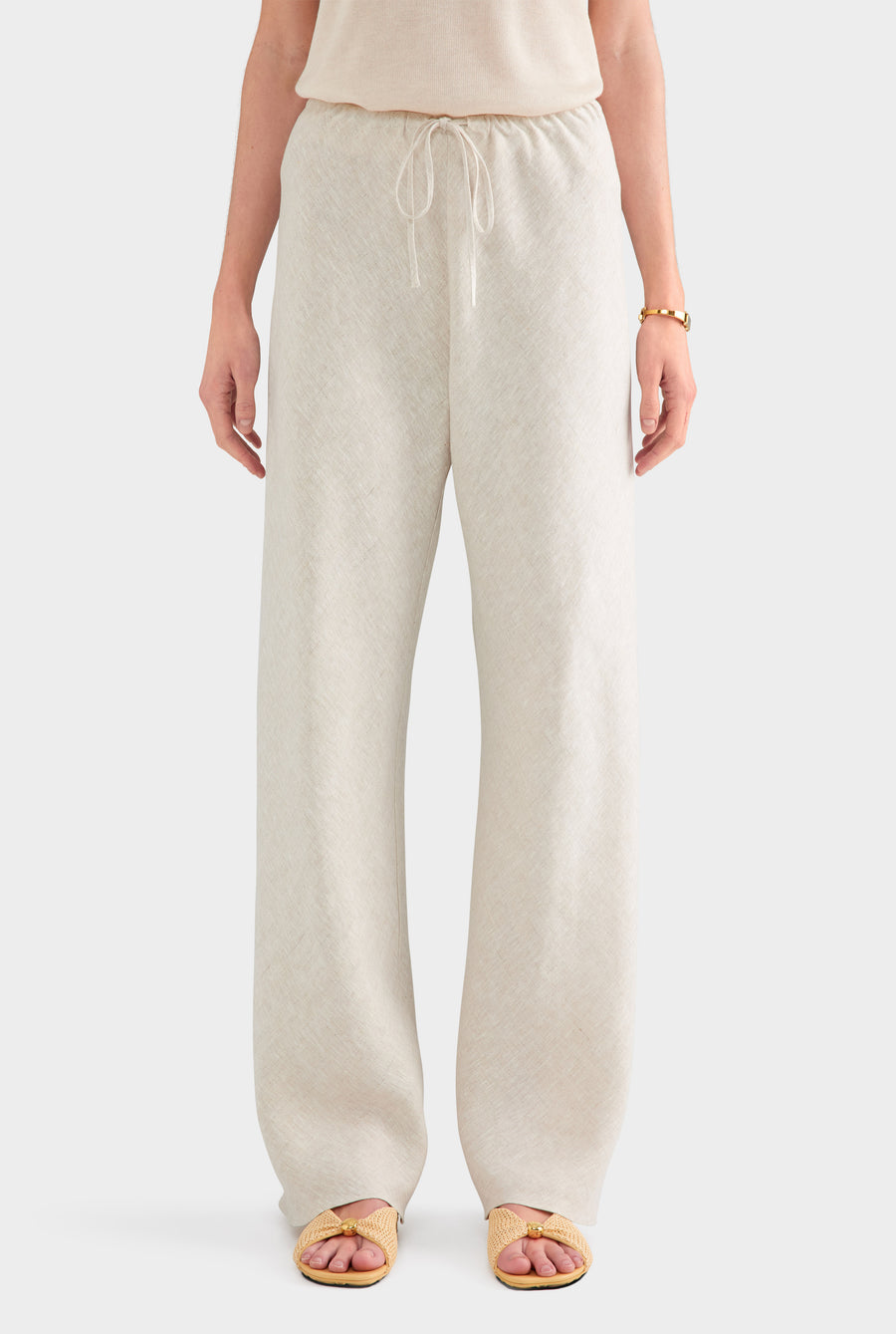 Linen Bias Pant - Sand