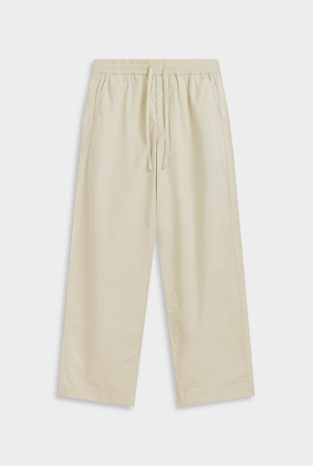Cotton Poplin Trouser - Cream