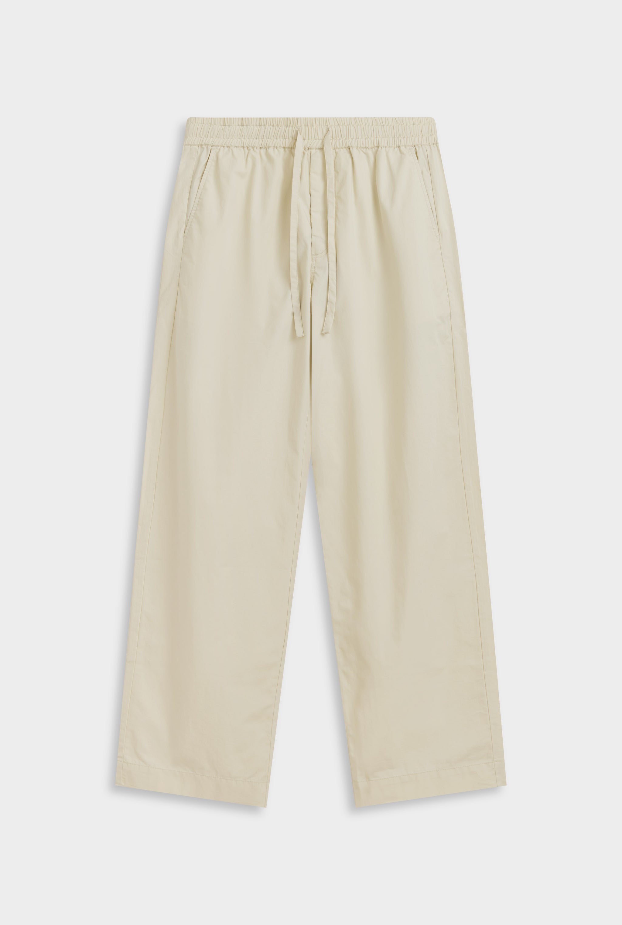 Cotton Poplin Trouser - Cream