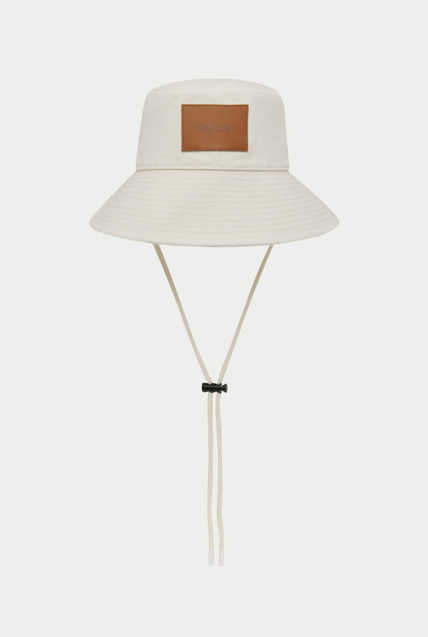 Cotton Canvas Bucket Hat - Ecru