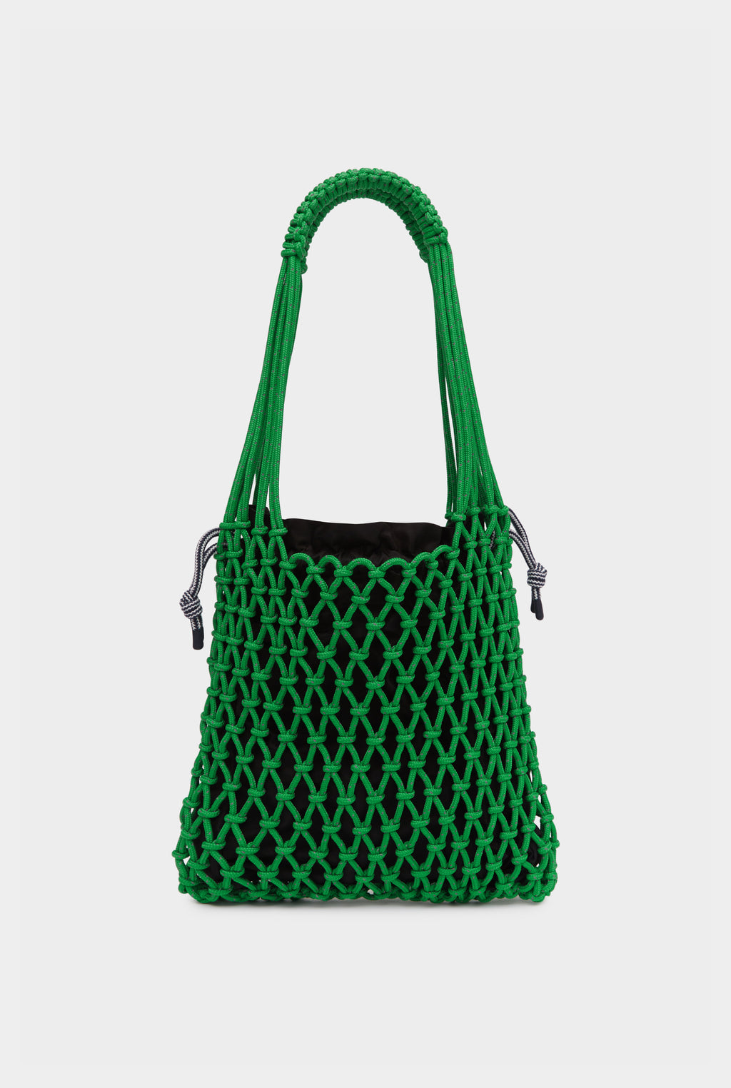 Macrame Tote - Green/Black