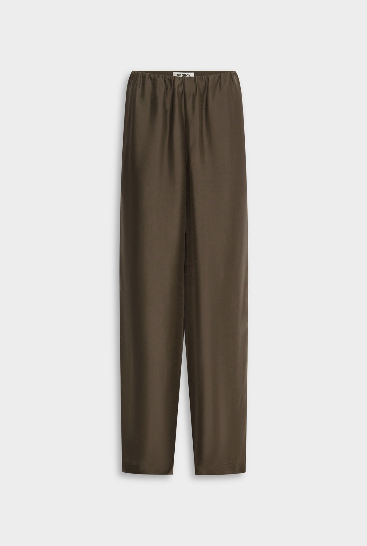 Silk Relaxed Pant - Dark Olive