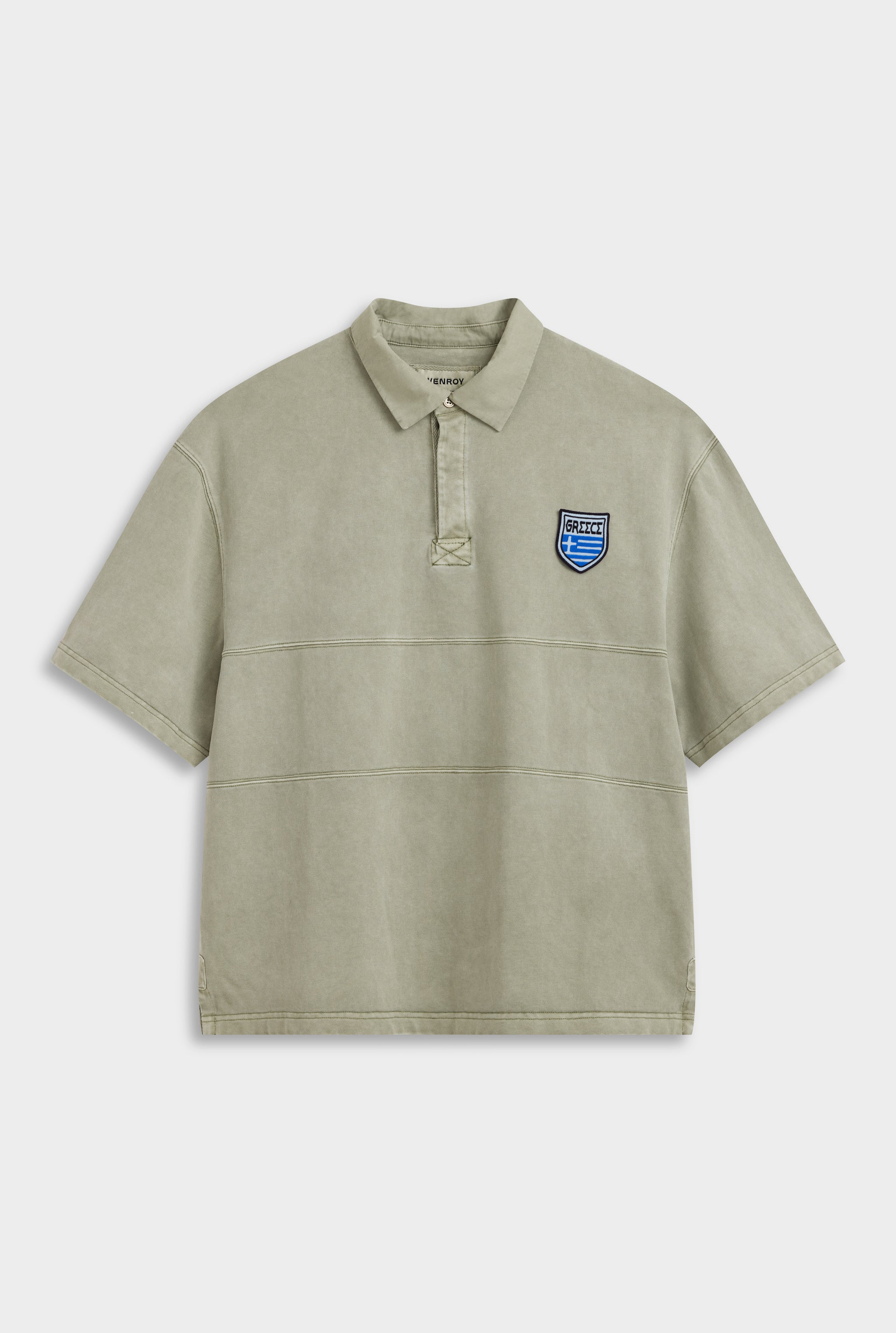 Pigment Dyed Cotton Rugby Polo - Washed Sage
