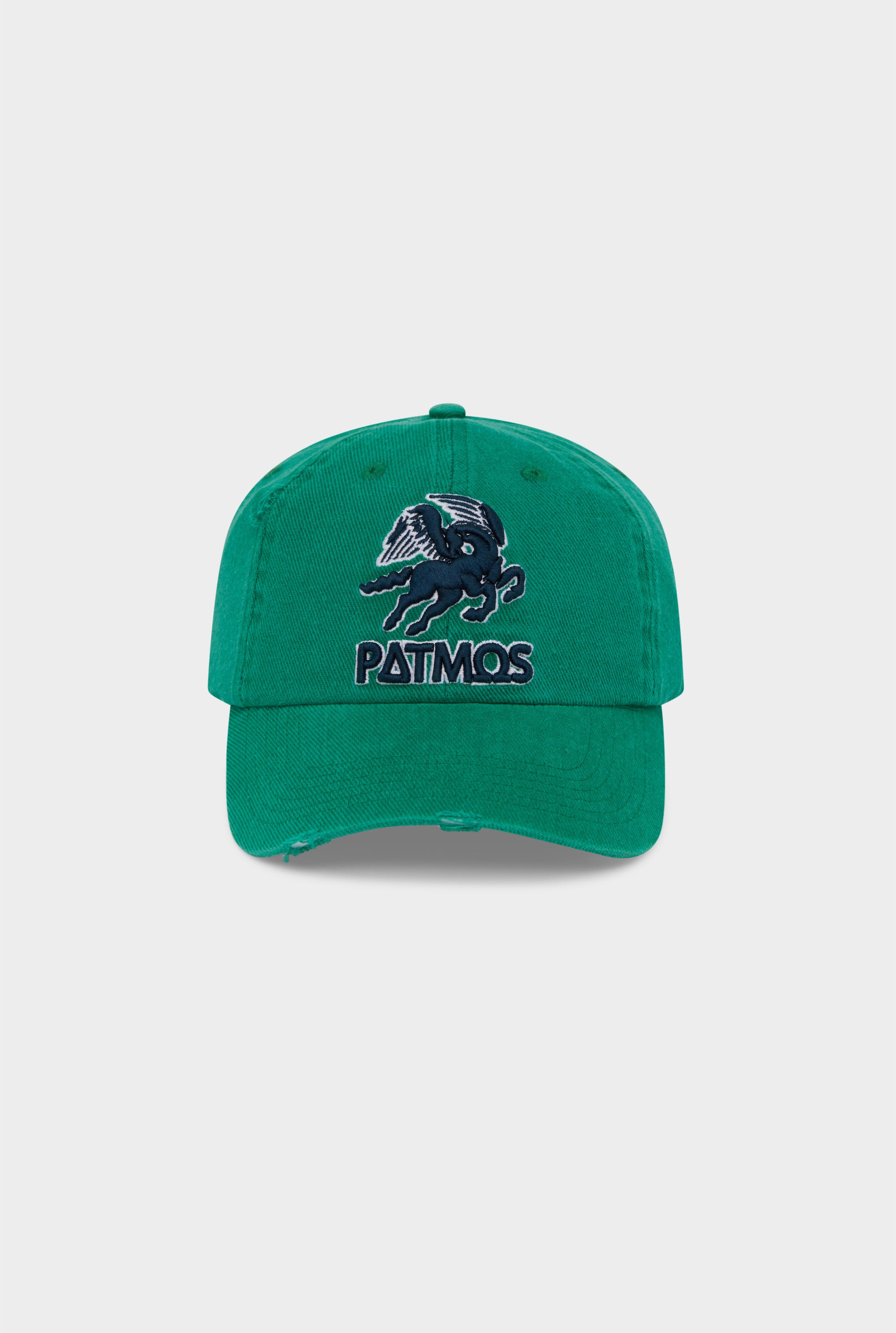 Patmos Distressed Twill Cap - Washed Ivy Green