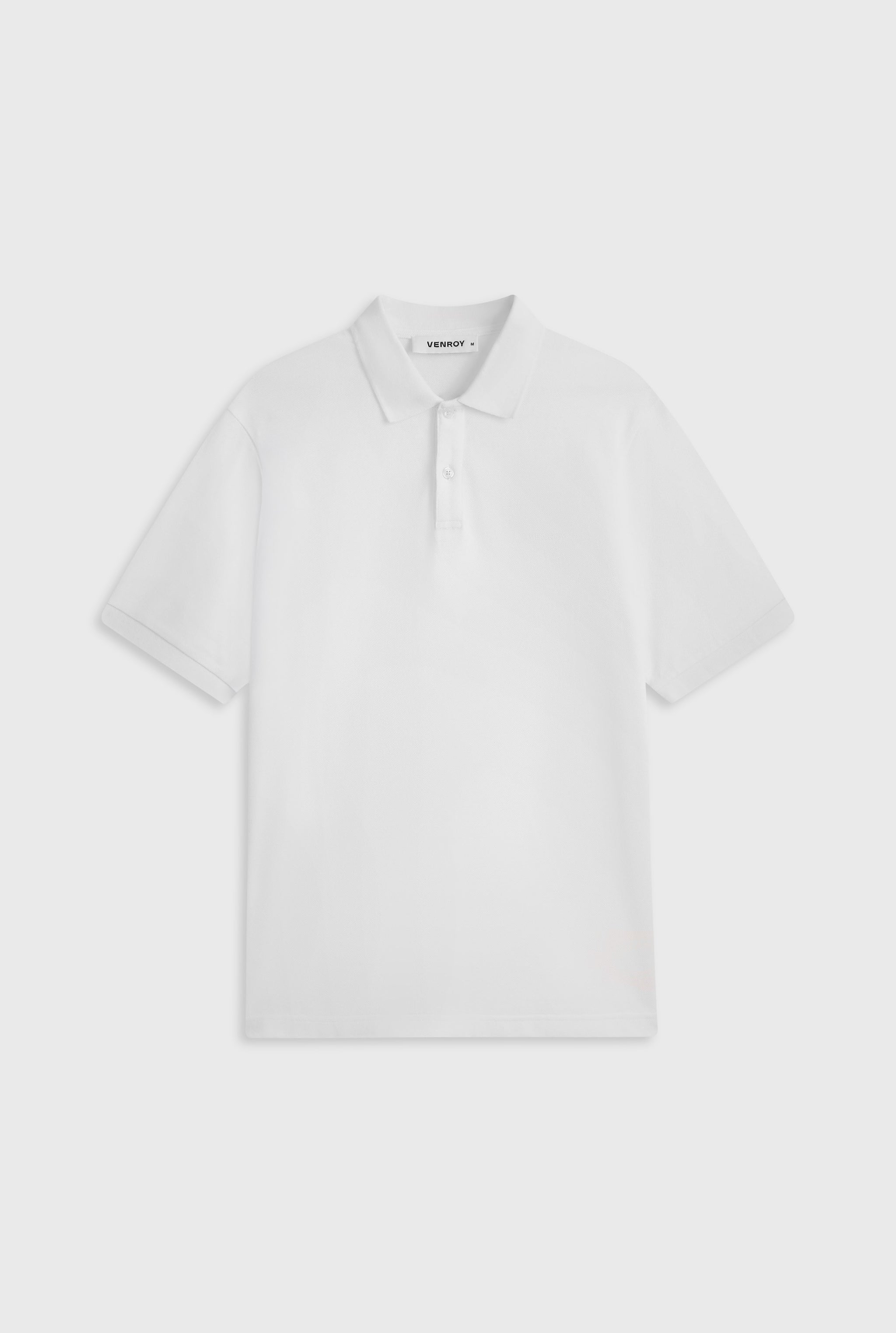 Cotton Pique Polo - White
