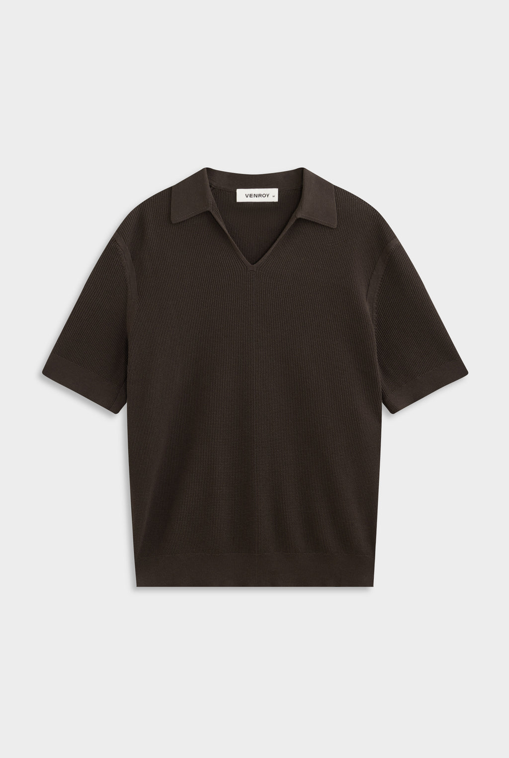Lightweight Knit Polo - Dark Chocolate