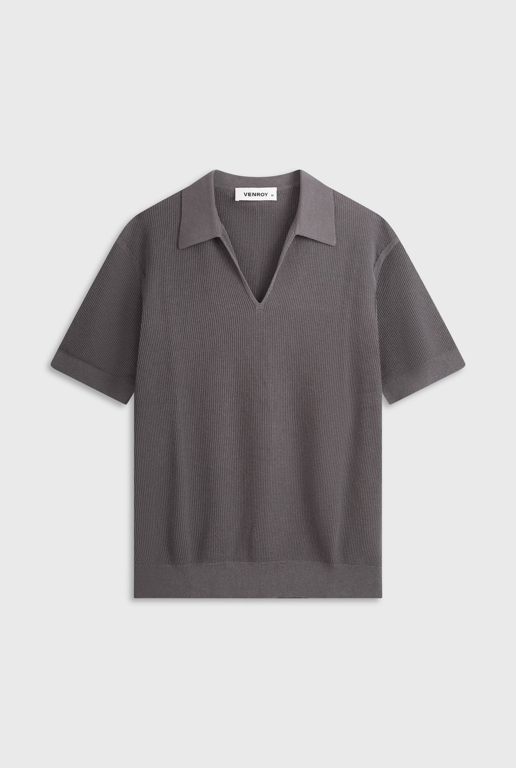 Lightweight Knit Polo - Granite Grey