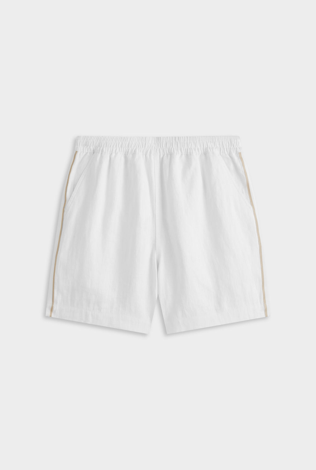 Lounge Short - White/Side Tape