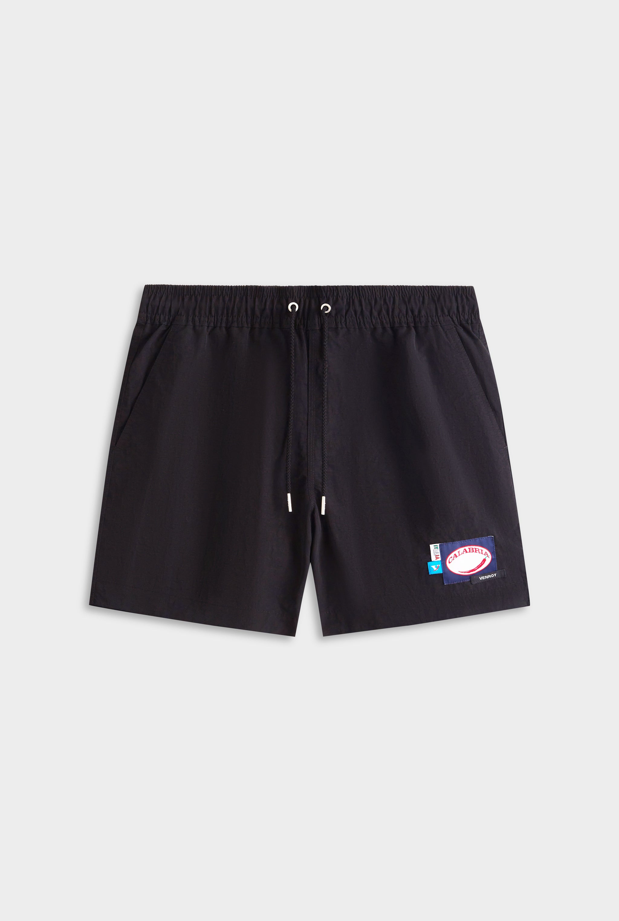Nylon Swim Short - Black/Multi Patch