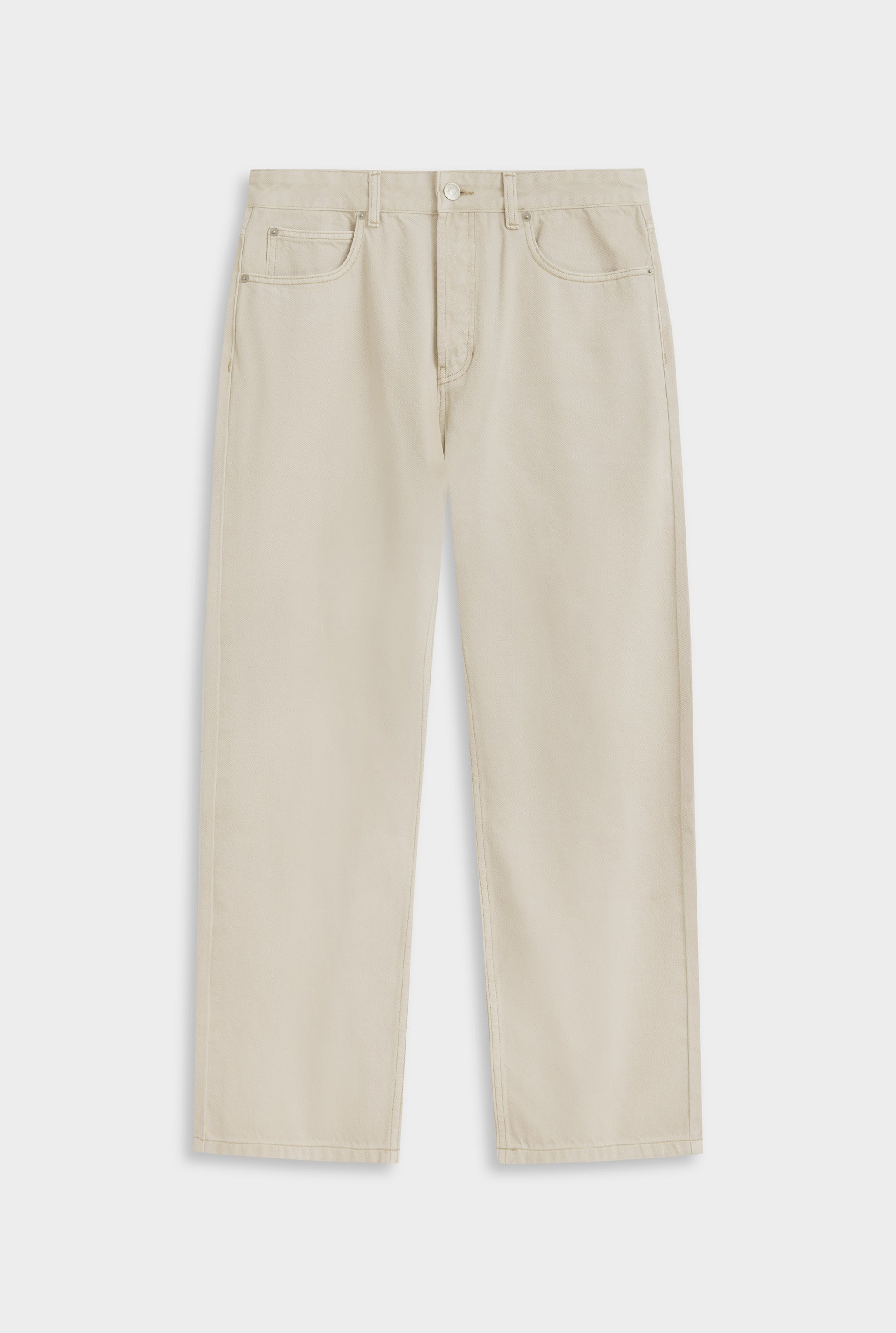Pigment Dyed Straight Leg Denim Jean - Washed Stone