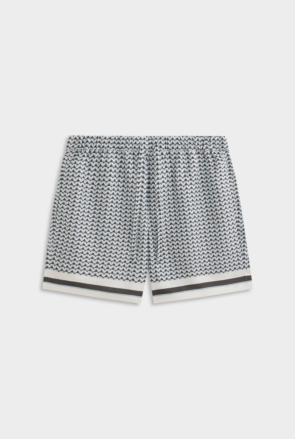 Relaxed Tencel Short - Chocolate/Powder Blue V Monogram