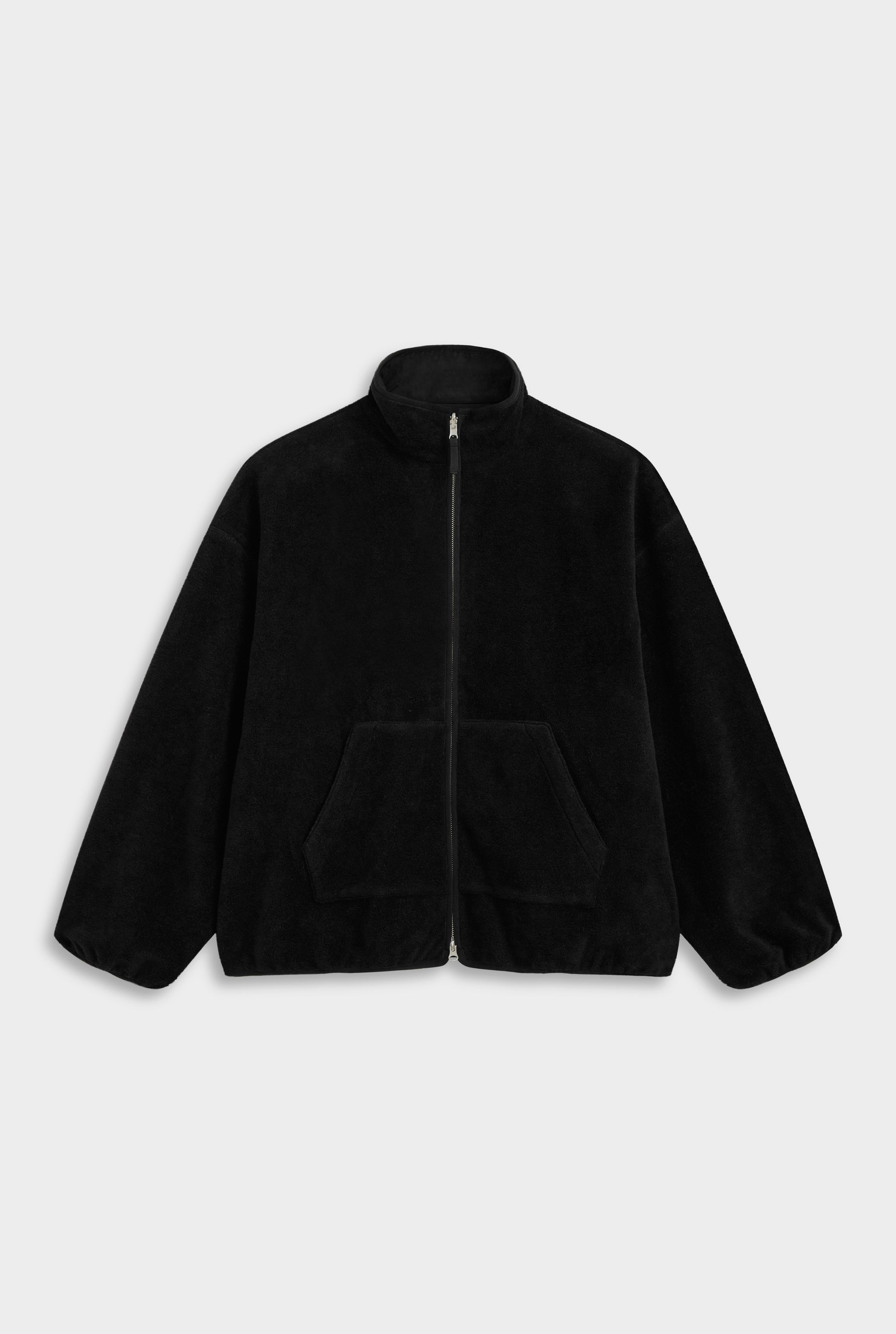 Reversible Fleece Zip Through Jacket - Black