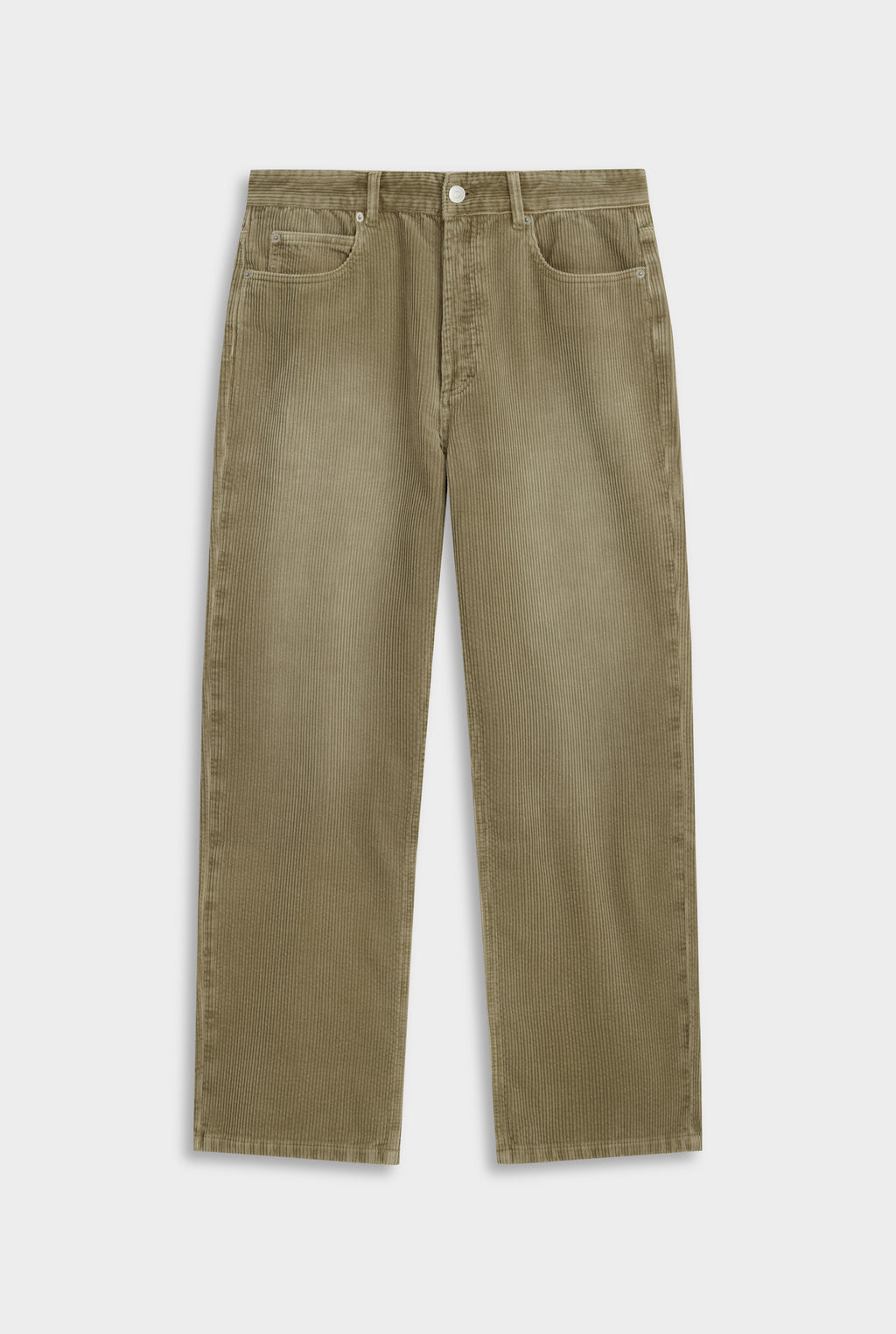 Straight Leg Cord Jean - Washed Beige