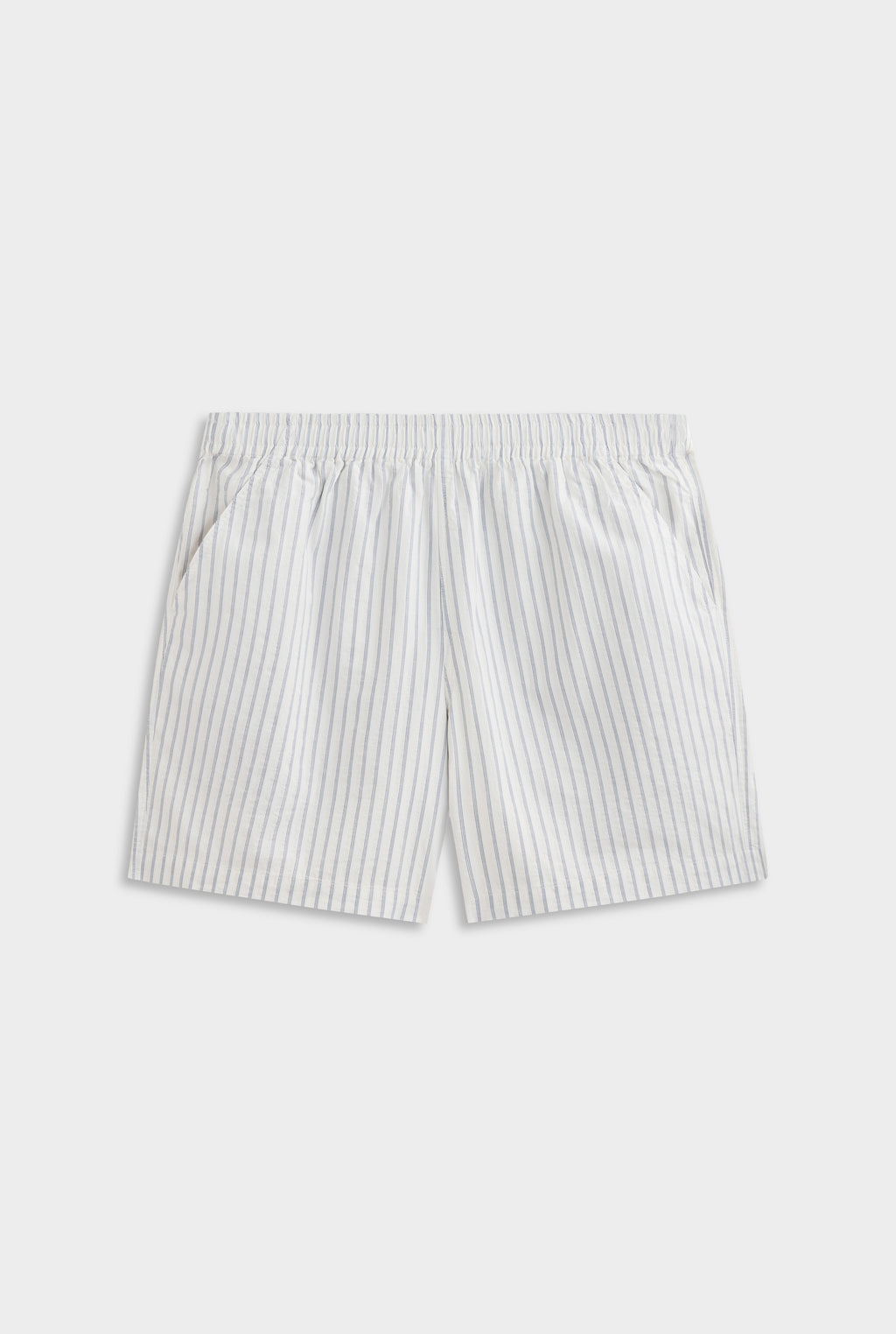 Striped Lounge Short - Off White/Navy Stripe