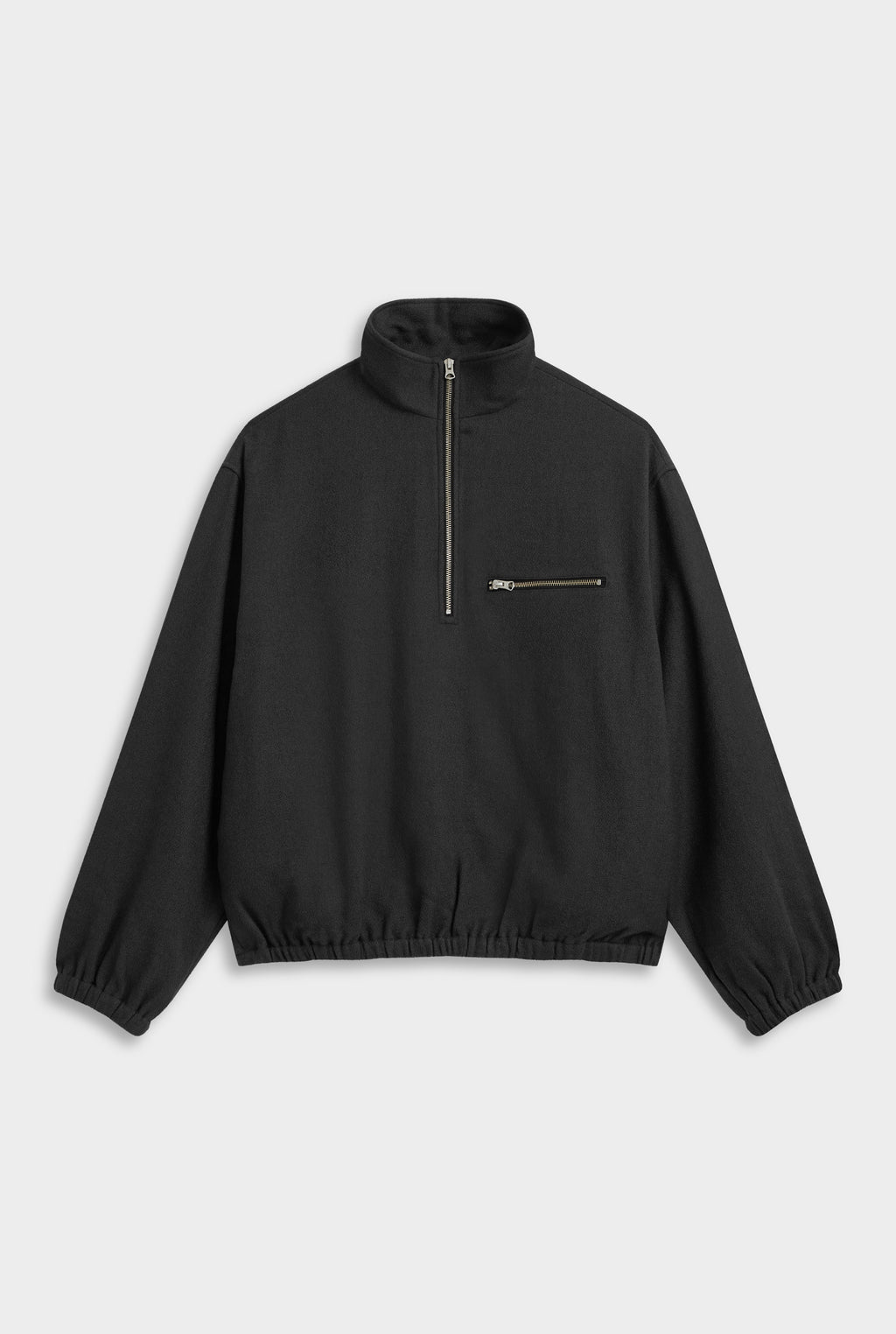 Wool Fleece Quarter Zip - Charcoal