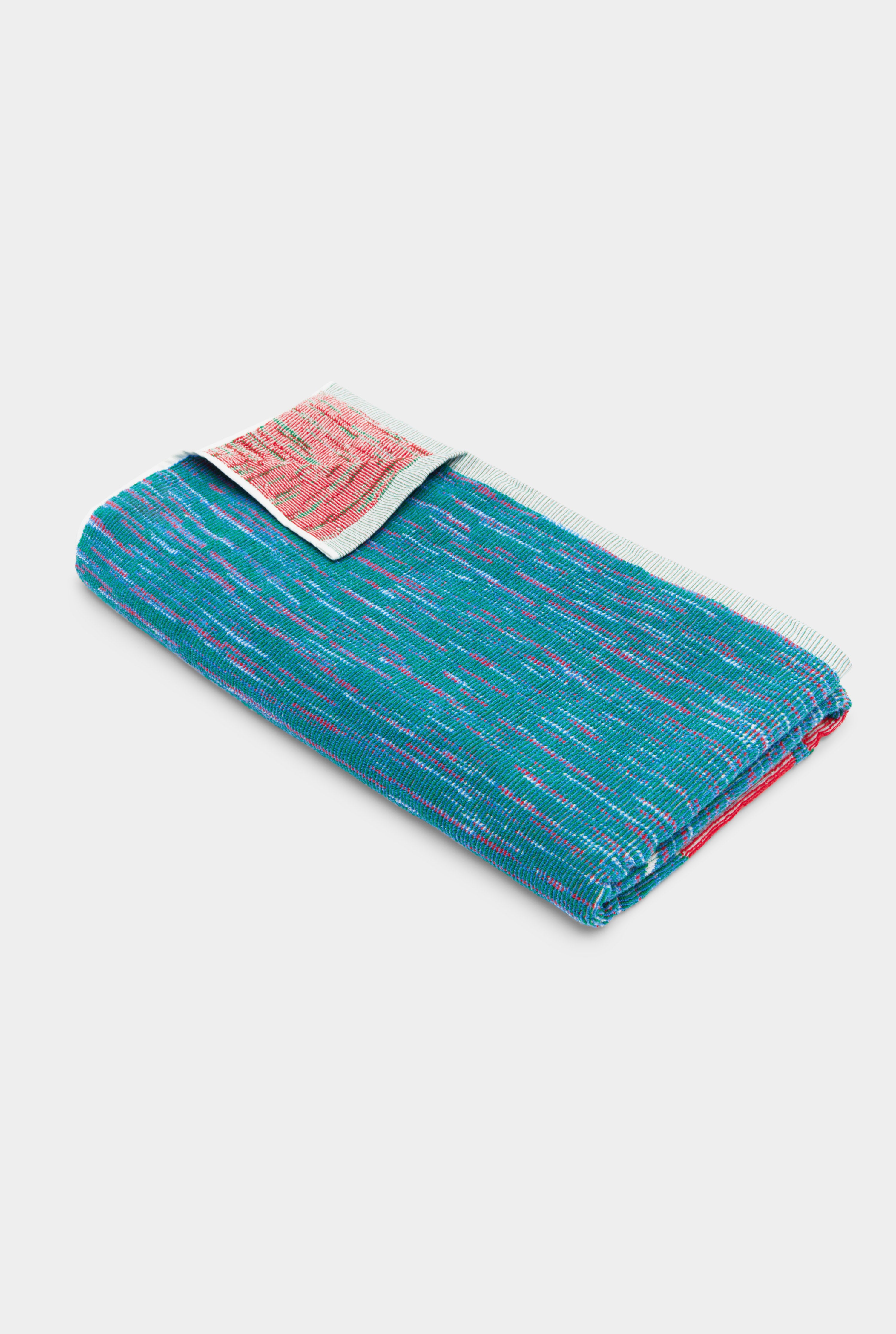 Chilli Jacquard Towel - Ocean Blue/Chilli