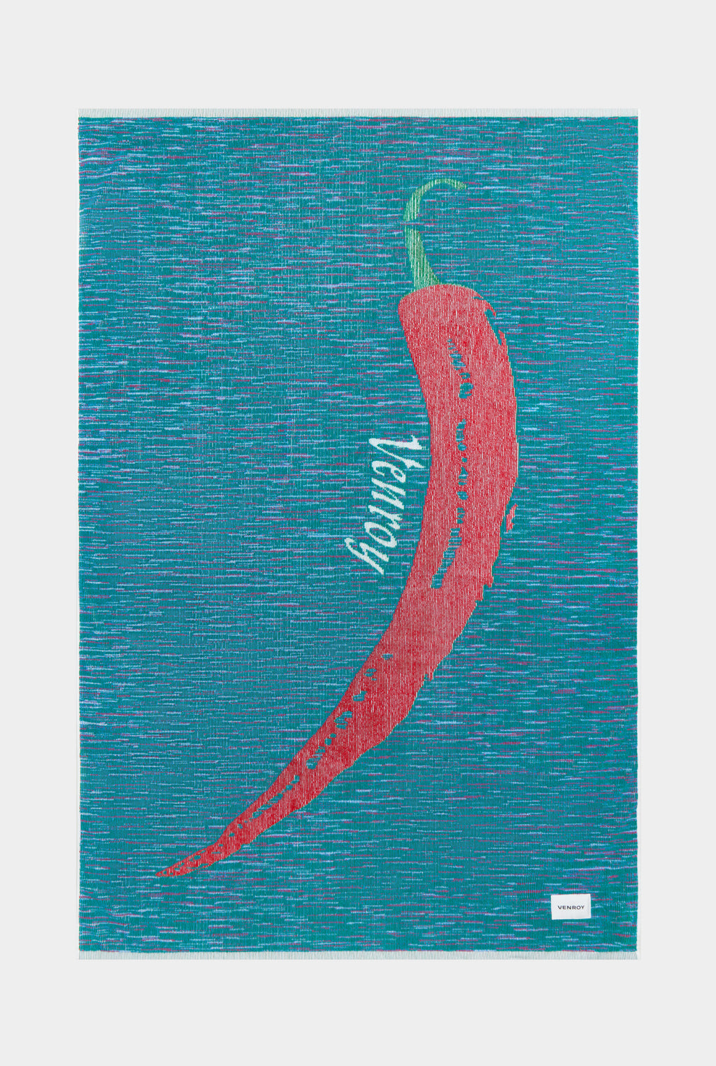 Chilli Jacquard Towel - Ocean Blue/Chilli
