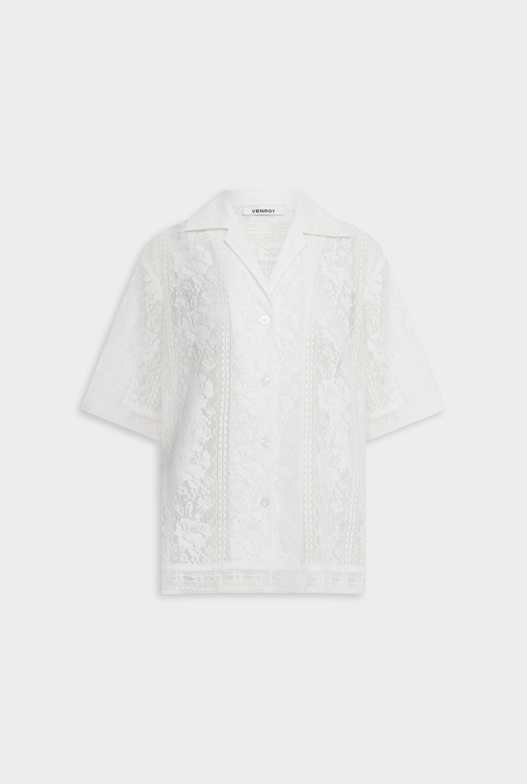 Cotton Lace Shirt - Off White