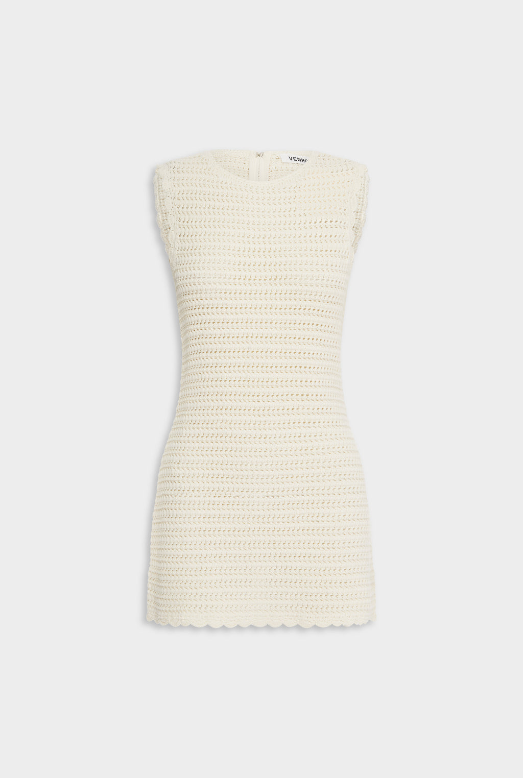 Crochet Mini Dress in Cream